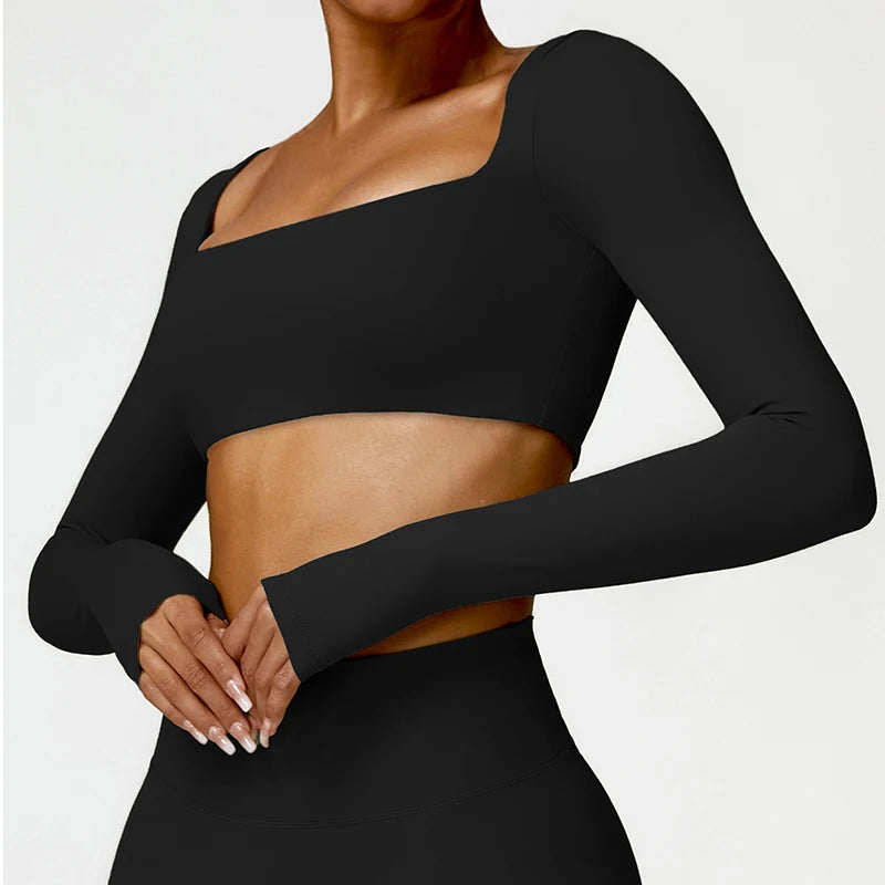 Arise™ Cropped Long Sleeve Yoga Shirt