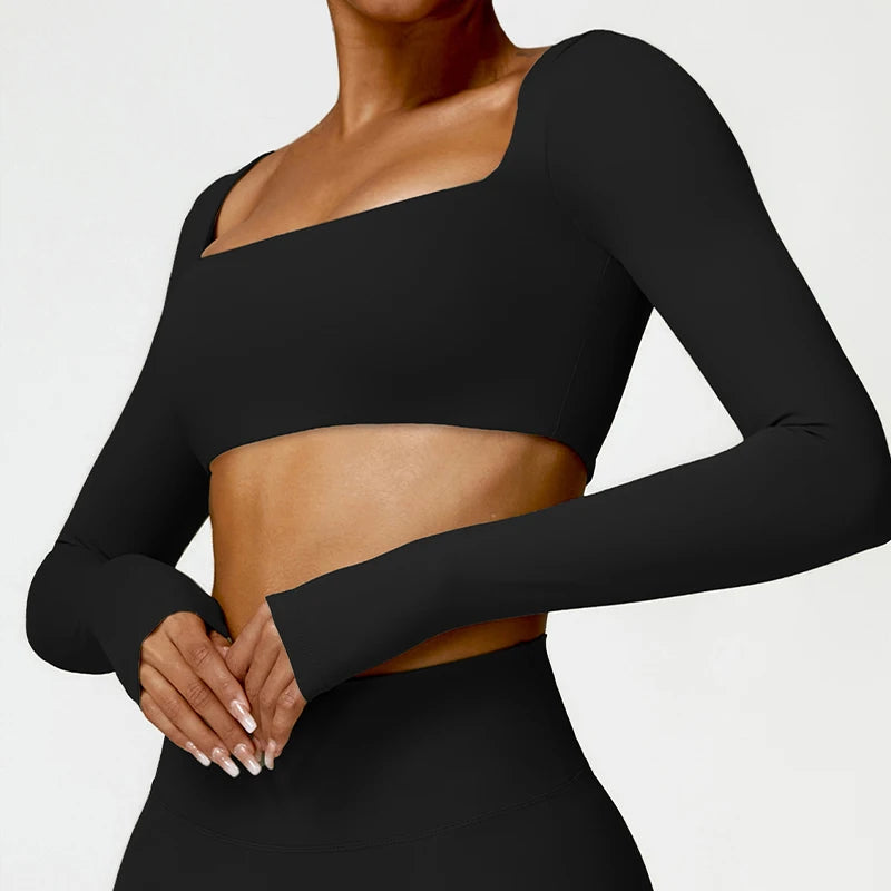 Arise™ Cropped Long Sleeve Yoga Shirt